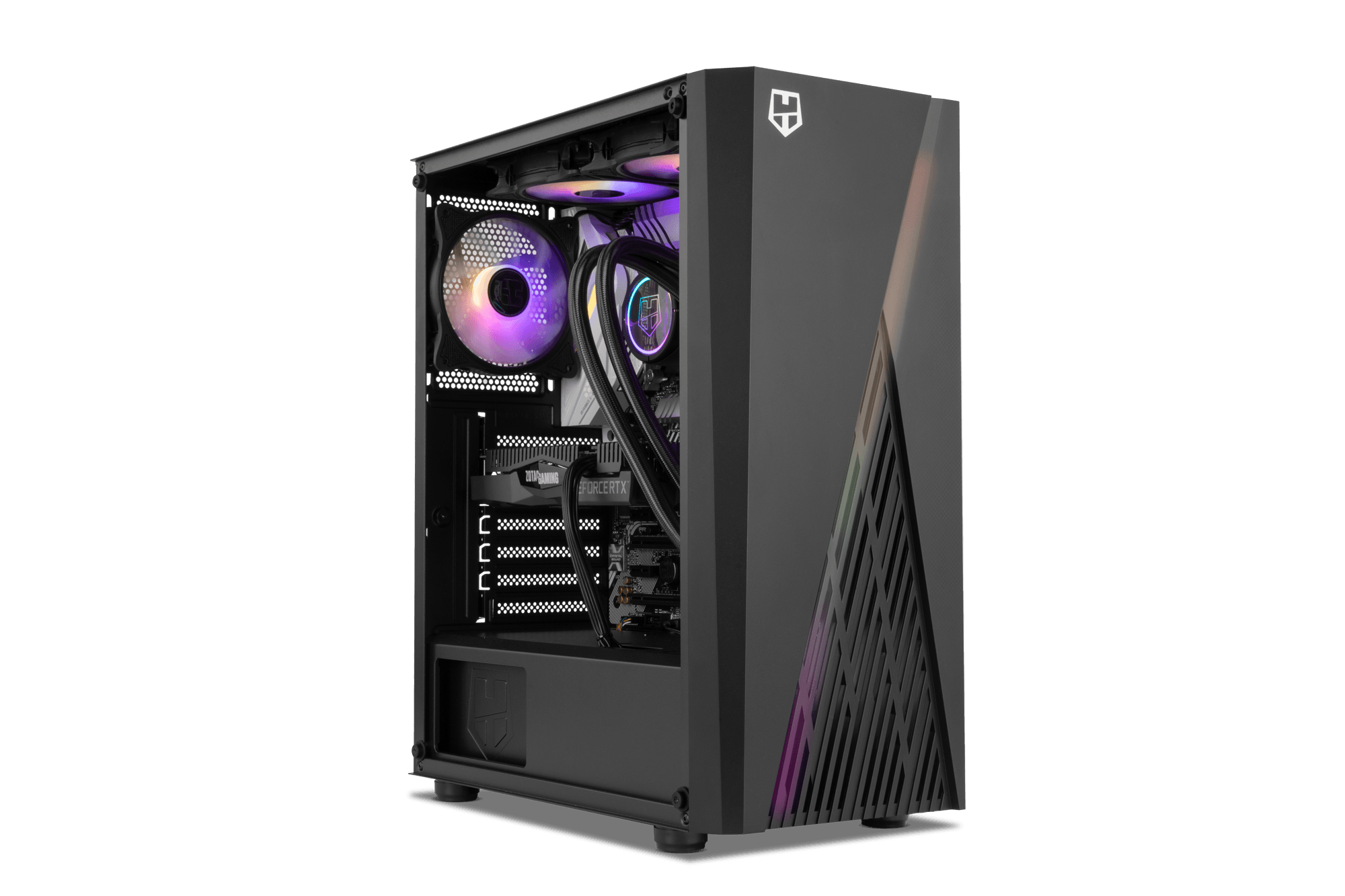 Pack gaming con monitor 27 pulgadas y torre lateral acrílica