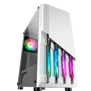Ordenador gaming Neo-PC con torre blanca y ARGB