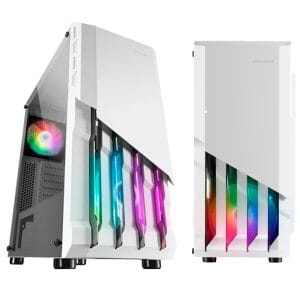 Ordenador gaming Neo-PC con torre blanca y ARGB