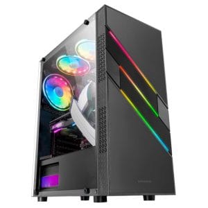 Ordenador gaming Neo-PC con torre blanca y ARGB