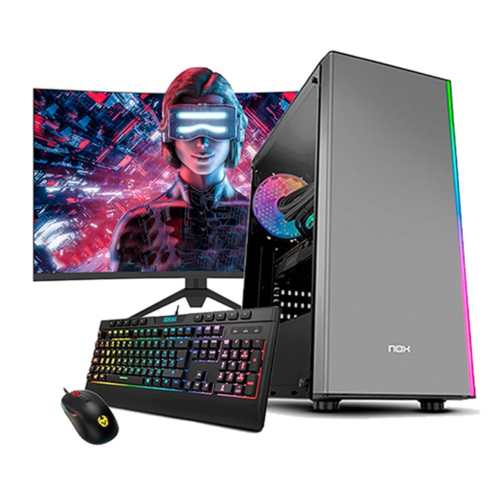 Ordenador gaming Neo-PC con torre blanca y ARGB