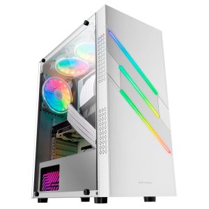 Ordenador gaming Neo-PC con torre blanca y ARGB