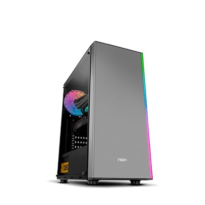 Ordenador gaming Neo-PC con torre blanca y ARGB