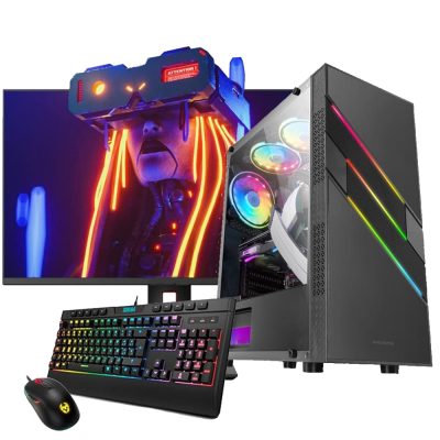 Pack gaming con monitor 27 pulgadas y torre lateral acrílica