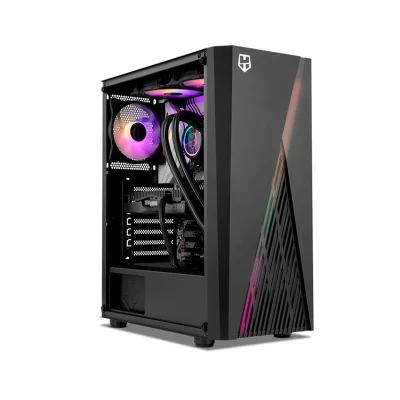 Ordenador gaming Neo-PC con torre blanca y ARGB