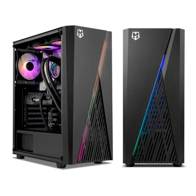 Ordenador gaming Neo-PC con torre blanca y ARGB