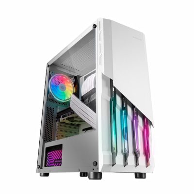 Ordenador gaming Neo-PC con torre blanca y ARGB