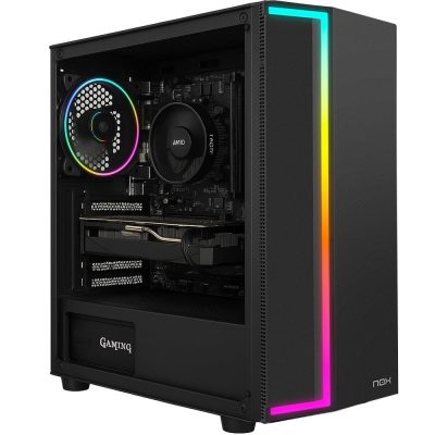 Ordenador gaming Neo-PC con torre blanca y ARGB