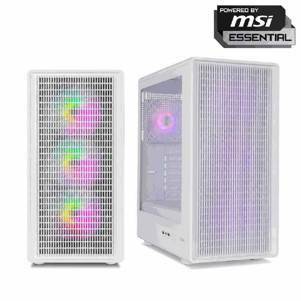 Ordenador gaming blanco Nox Infinity Iota con ventiladores iluminados