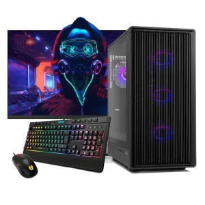 PC Gaming completo Nox Infinity Iota negro con monitor, teclado y raton