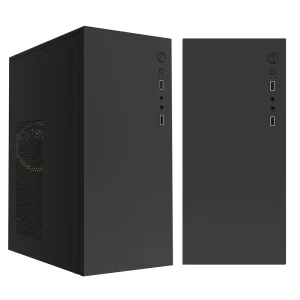 Ordenador sobremesa AP205 negro, torre con panel frontal liso