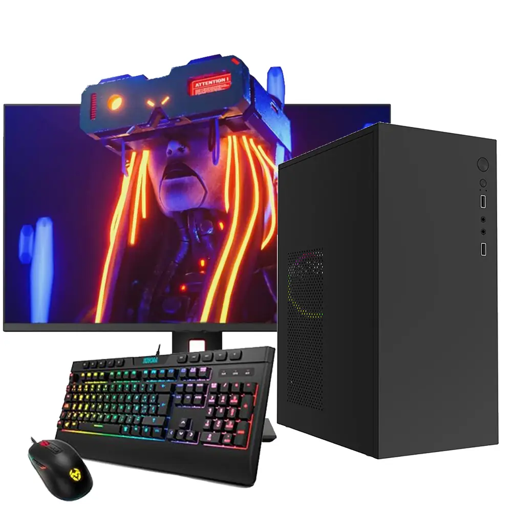 Pack ordenador AP205 negro con monitor, teclado y ratón gaming RGB